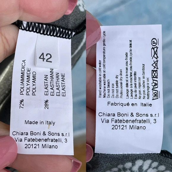 CHIARA BONI LA PETITE ROBE Abstract Dandelion Flowers Pattern wrap dress 42/6 - Picture 12 of 14